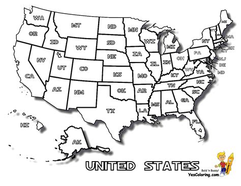 Free Map of Each State | Alabama - Maryland | State Maps| Map Coloring Pages | United states map ...