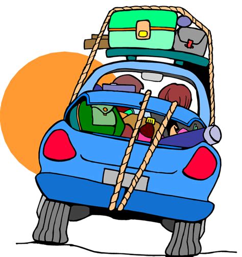 Eight Considerations When Traveling | Car cartoon, Family car, Clip art