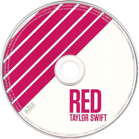 Carátula Cd de Taylor Swift - Red - Portada