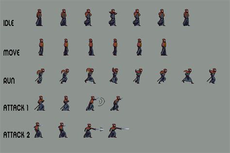 Free Wizard Sprite Sheets Pixel Art by 2D Game Assets on Dribbble