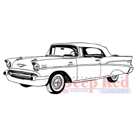 Chevy Bel Air Rubber Cling Stamp