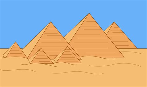 Egyptian Pyramids of Giza - Free Clip Art