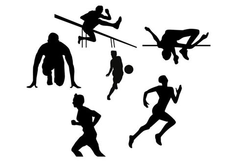 Athlete Silhouette Vectors - Download Free Vector Art, Stock Graphics & Images