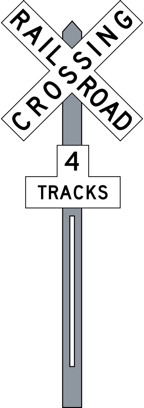 Clip Art Railroad Crossing Sign - Railroad crossing sign vector images ...