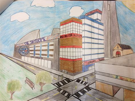 Mr. Sterken's Class: City Scape 2 Point Perspective Drawings