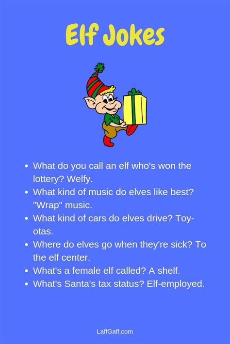 28 Funny Elf Jokes For Kids | LaffGaff, Home Of Laughter | Jokes for kids, Christmas jokes ...