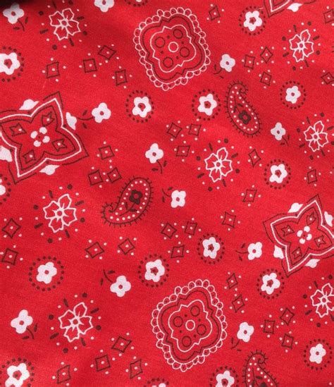 Red and white bandana print fabric 1/2 yard by marymcnultydesign