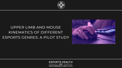 Upper Limb and Mouse Kinematics of Esports Genres: A Pilot Study - EHPI