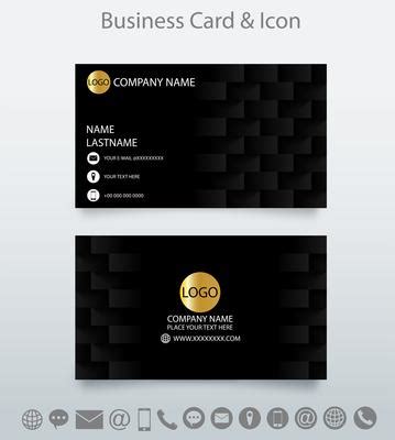 Black Business Card Vector Art, Icons, and Graphics for Free Download