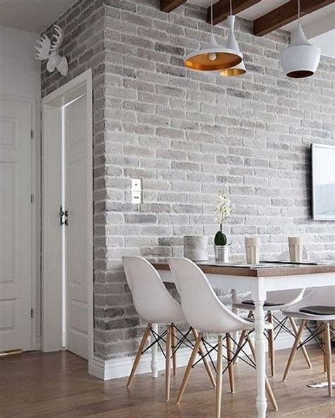 White Brick Accent Wall Living Room - DarrinSims