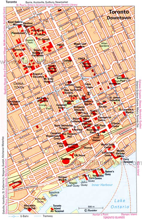 Toronto Downtown Map - Toronto Canada • mappery