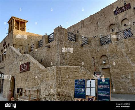 The old and historic side of Dubai city | Old Arabian architecture and buildings | Al Seef ...