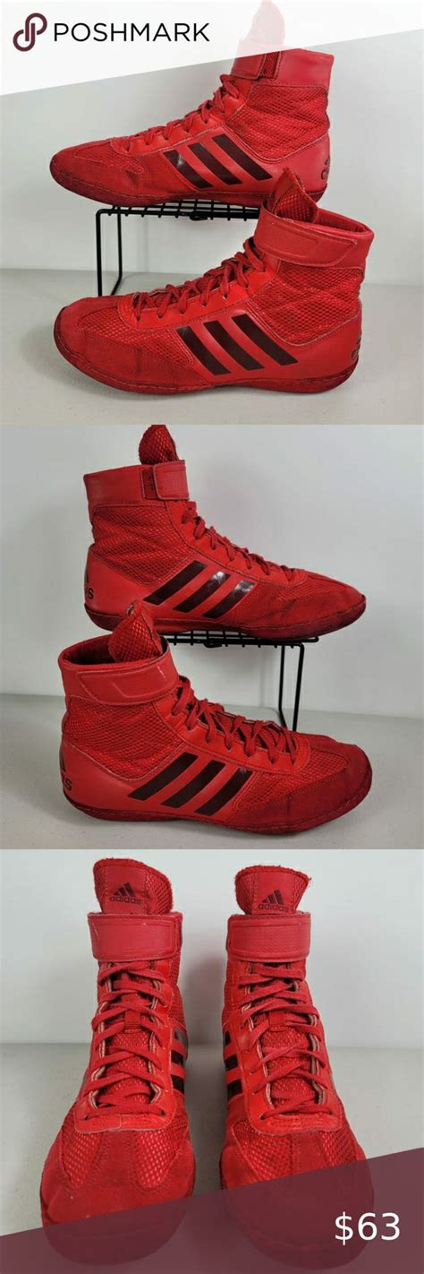 Adidas Combat Speed 5 Wrestling Boots Black Red Boxing Shoes Sparring Trainers | Wrestling boots ...