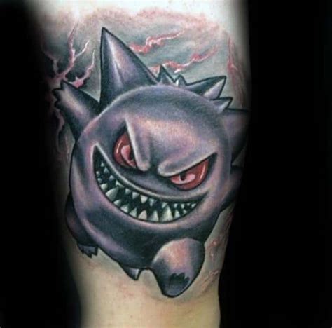 60 Gengar Tattoo Designs For Men - Pokemon Ink Ideas