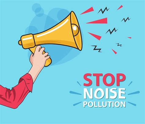 Premium Vector | Stop noise pollution illustration