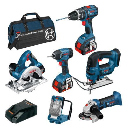 BAG+6DS Bosch | Bosch Cordless Power Tool Kit, 18V, Li-ion batteries, UK Plug | 874-1068 | RS ...