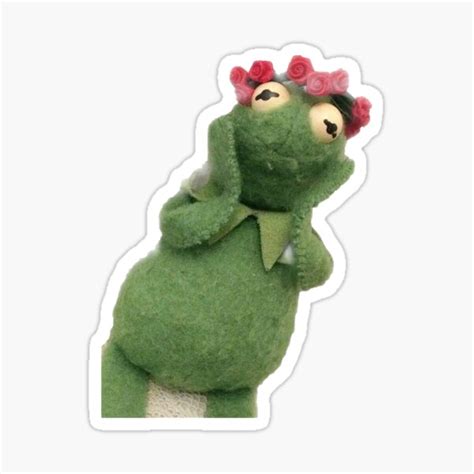 "Love Kermit Meme" Sticker for Sale by memetimebb | Redbubble