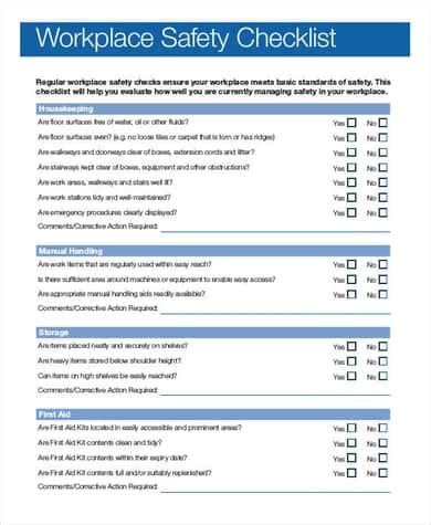 15+ Free Training Checklist Templates - Word Excel Fomats