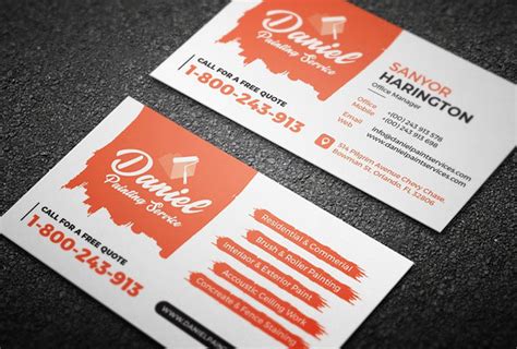 Painting Business Card Templates | Free & Premium 31+ PSD, Ai, Word, InDesign Formats