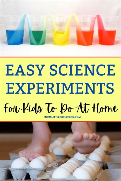 6 Easy Science Experiments for Kids to do at Home - Mum's Little Explorers