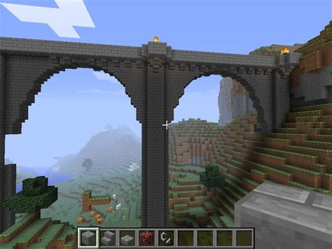 an image of a bridge in minecraft