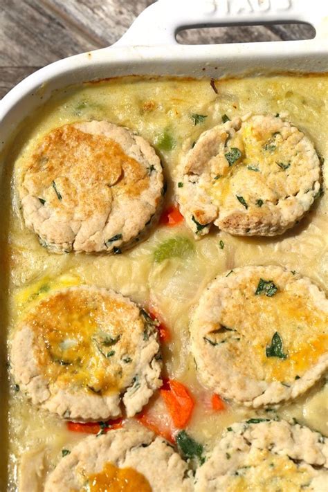 Chicken Pot Pie with Biscuits - Five Silver Spoons