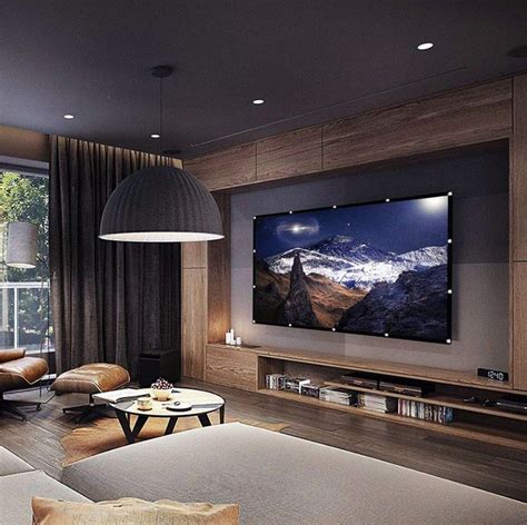 15 the perfect tv wall will surprise the guest 9 in 2020 | Modern tv room, Living room design ...