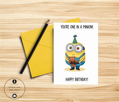 Minions Birthday Card Bob Minion Card Card for Best - Etsy