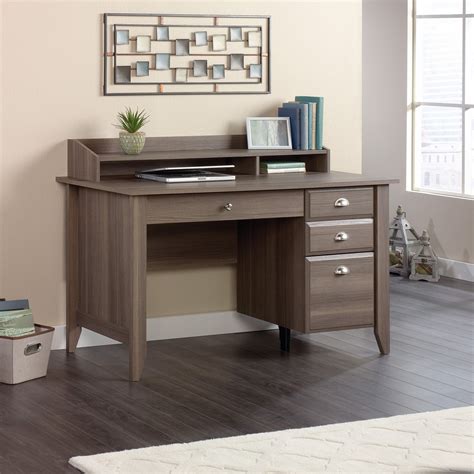 Sauder Shoal Creek Desk with Storage Drawers and Hutch, Diamond Ash Finish - Walmart.com ...