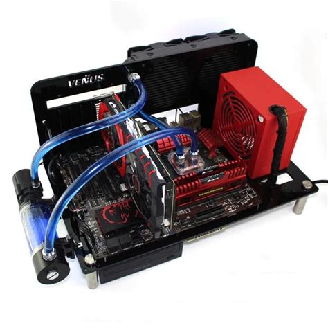 DIY Desktop Acrylic rack Water cooling ATX MATX transparent Computer ...