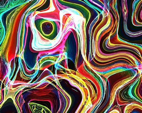 Psychedelic Abstract Neon Wavy Electric Art 4386948 Vector Art at Vecteezy