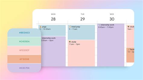 35 Google Calendar Color Schemes & Palettes with HEX Codes | Gridfiti