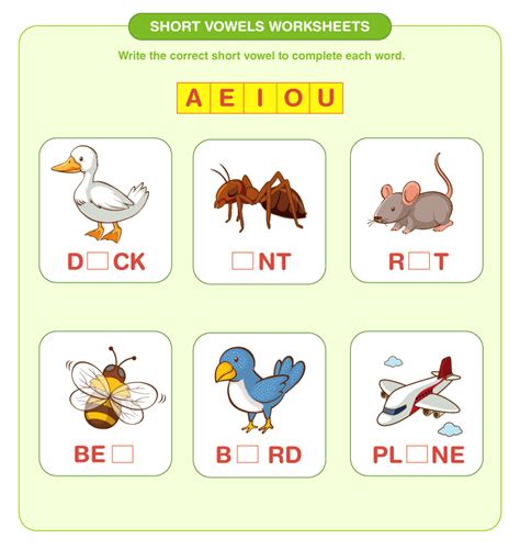 Short Vowel Worksheets | Check Free Short Vowel Worksheets.