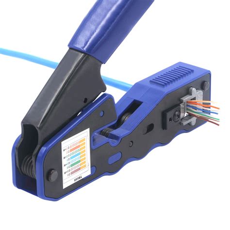 RJ45 Crimping Tool Pass-Through Cable for Cat5/Cat5e/Cat6 VCELINK