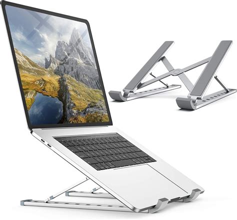 Portable Laptop Stand Foldable Adjustable Laptop Stand Holder Universal Ergonomic Aluminium ...