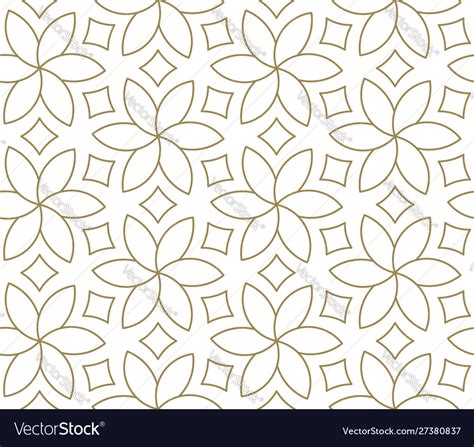 Seamless floral pattern with abstract geometric Vector Image