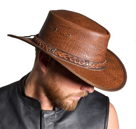 Genuine Full Leather Foldable Cowboy Hat For Men & Women By Lesa Colle – Lesa Collection