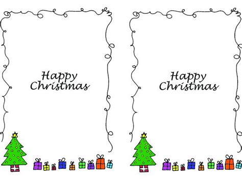 Christmas card inserts - Christmas tree design - A5 2 up on a page - portrait design | Teaching ...