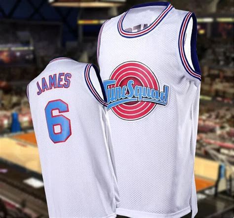 Stitched Lebron James Space Jam Jersey Tune Squad,6 Lebron Toon Squad Jersey,Looney Tunes Jersey ...