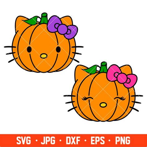 Hello Kitty Pumpkin Bundle Svg, Halloween Svg, Spooky Season | Inspire Uplift