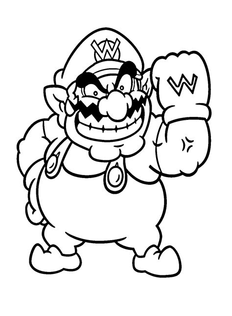 Wario Coloring Pages Printable for Free Download