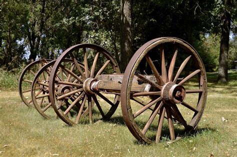 Old wood wagon wheels stock image. Image of antique, trailer - 63956633