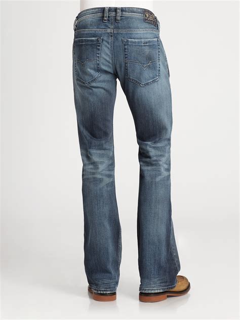 Diesel Zathan Bootcut Jeans in Blue for Men | Lyst