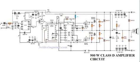 200 watt class d amplifier schematic