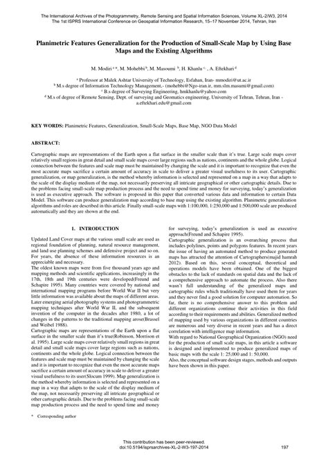 (PDF) Planimetric Features Generalization for the Production of Small-Scale Map by Using Base ...