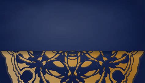 Dark blue banner with abstract gold pattern for design under logo or text 15789285 Vector Art at ...