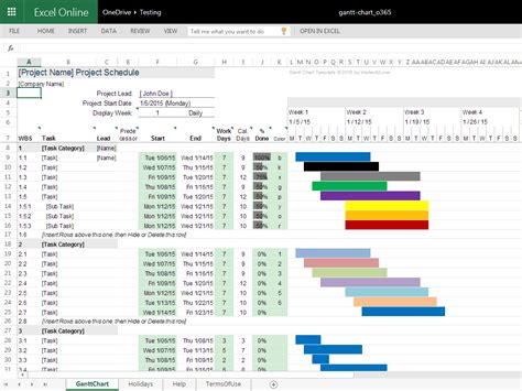 Free Gantt Chart Template for Excel