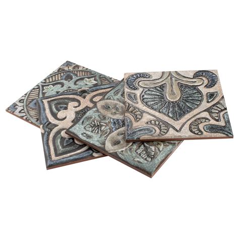 Merola Tile Mandala Decor Mix 7-7/8 in. x 7-7/8 in. Ceramic Wall Tile (11.29 sq. ft. / case ...