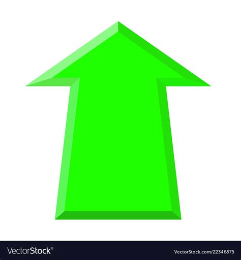 Green up arrow Royalty Free Vector Image - VectorStock