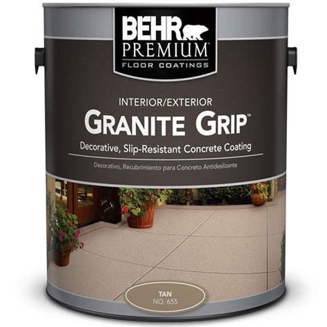 BEHR 1 gal. #65501 Tan Granite Grip Interior/Exterior Concrete Paint-65501 - The Home Depot